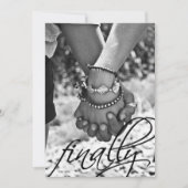 ついにエンゲージメント発表 招待状 (正面)