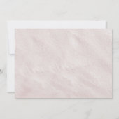 ついにピンクのサンディビーチに到着 グリッター シェル 招待状 (裏面)