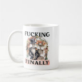 ついにブライズメイド スケルトン 花嫁 花婿 ハロウィン コーヒーマグカップ (左)