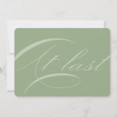 ついにモダンカリグラフィーウエディンググリーン 招待状 (裏面)