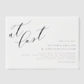 ついにモダン黒結婚書 ベラム紙招待状 (正面)