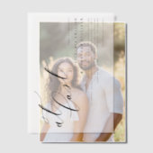 ついにモダン黒結婚書 ベラム紙招待状 (オフセット (カップル))