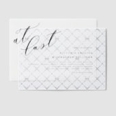 ついにモダン黒結婚書 ベラム紙招待状 (オフセット (招待状))