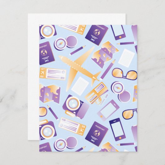 ついに休暇を取り、夏にまた旅をする セーブザデート (正面/裏面)