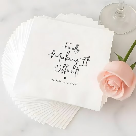 ついに公式に！モダンスクリプトの結婚式 スタンダードカクテルナプキン