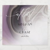 ついに埃っぽいプラム瑪瑙抽象芸術 スパークリングワインラベル (シングルラベル)