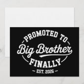 ついに大きなお兄さんに！2026年ベイビー発表 招待状 (正面/裏面)