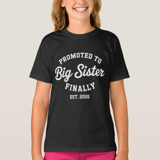 ついに姉さんに昇格！2026年妊娠ベイビー Tシャツ (正面)