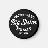 ついに姉さんに！2026年 赤ちゃん妊娠 マグネット (正面)