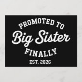 ついに姉さんに！2026年 赤ちゃん妊娠 招待状 (正面)