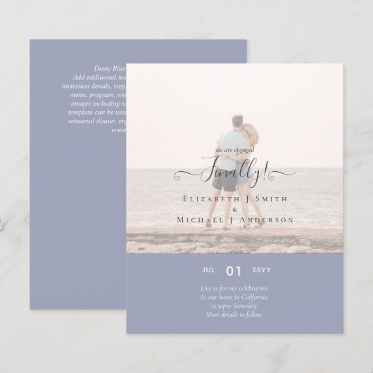 ついに婚約しました！ 結婚発表 フォト (正面/裏面)