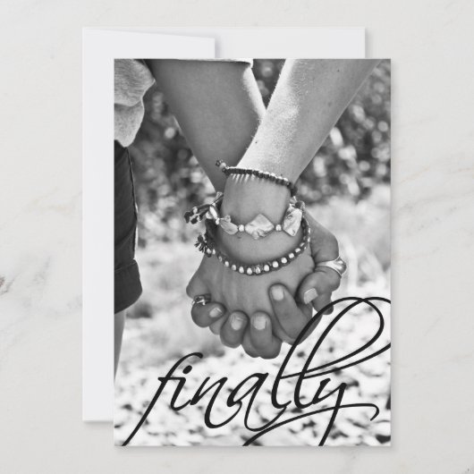 ついに婚約発表 招待状 (正面)