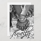 ついに婚約発表 招待状 (正面/裏面)