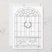 ついに完成したステンドグラス風クロス塗り絵カード 招待状 (正面)