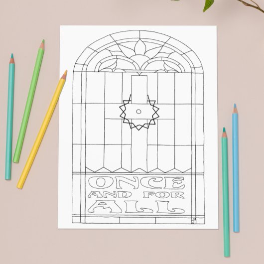 ついに完成したステンドグラス風クロス塗り絵カード 招待状