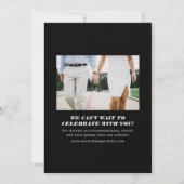 ついに延期されたCovidの写真を保存する Save the Date 招待状 (裏面)