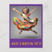 「ついに引退した女性」 ポストカード (正面)