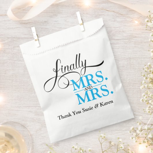 ついに新婦と新婦の結婚披露宴 フェイバーバッグ (クリップ留めされた状態)