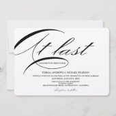 ついに書道フォーマルミニマル結婚リスト 招待状 (正面)