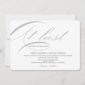 ついに書道モダンミニマル結婚リスト 招待状 (正面)
