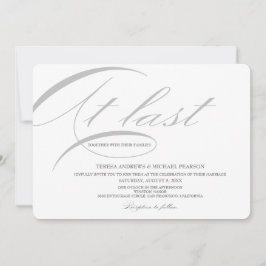 ついに書道モダンミニマル結婚リスト 招待状