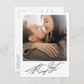 ついに現代の写真で婚約発表  案内ポストカード (正面/裏面)