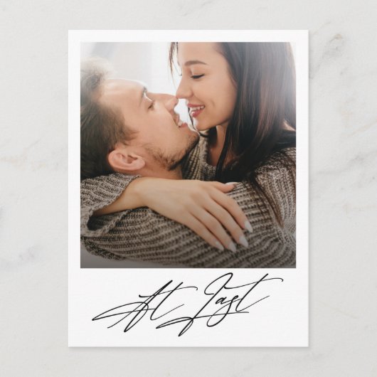 ついに現代の写真で婚約発表  案内ポストカード (正面)