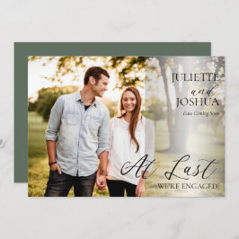 ついに私たちは写真婚約した婚約発表 案内状