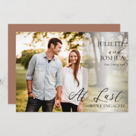 ついに私たちは写真婚約した婚約発表 案内状