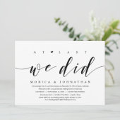 ついに私たちは誓った。結婚後のお披露目パーティ 招待状 (スタンド正面)