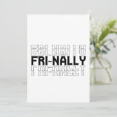 ついに笑えるカジュアルな金曜日週末パーティーギフト 招待状 (スタンド正面)