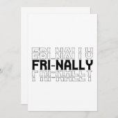 ついに笑えるカジュアルな金曜日週末パーティーギフト 招待状 (正面/裏面)
