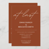 ついに素朴ミニマ結婚リスト 招待状 (正面/裏面)