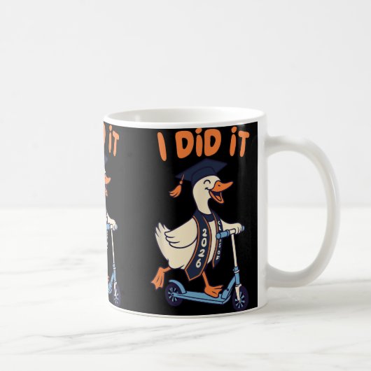 ついに終わった卒業の日　ばかヤロー　やったよ コーヒーマグカップ (右)