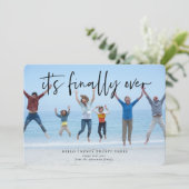 ついに終わった | こんにちは 2021年 ホリデー フォトカード 招待状 (スタンド正面)