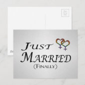 ついに結婚しました（ついに） レズビアン プライド デザイン 案内ポストカード (正面/裏面)