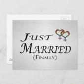 ついに結婚しました（レズビアン・プライド） 案内ポストカード (正面/裏面)
