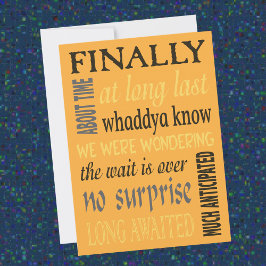 ついに結婚しました! 結婚式後のユーモアたっぷりの招待状 招待状