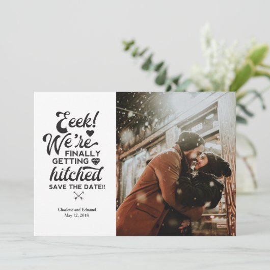 ついに結婚するの! 日程を控えてねというカード 招待状 (スタンド正面)