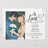 ついに結婚披露宴のお知らせ 招待状 (正面/裏面)