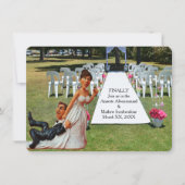 ついに結婚暗毛のカップルへ 招待状 (正面)