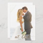 ついに結婚発表と招待状 招待状 (正面/裏面)