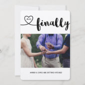 ついに結婚！ 日程を保存しよう 招待状 (正面)