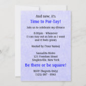 ついに離婚パーティの招待状 招待状 (裏面)