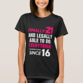 ついに21歳21歳の誕生日 Tシャツ (正面)