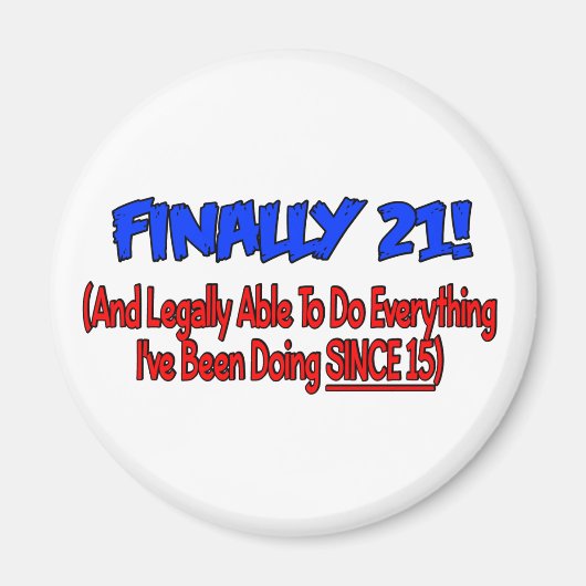 ついに21! マグネット (正面)