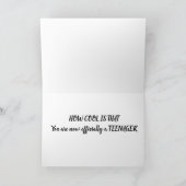 ついに***ティーンエージャー***に！13歳の誕生日 カード (内部)