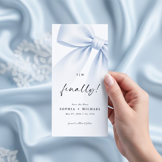 ついに ボウ モノグラム フォト ブックマーク セーブ・ザ・デート