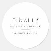 ついに、記念日を保存しましょう ラウンドシール (正面)