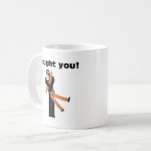 つかまえられるおもしろいなSCPのマグ コーヒーマグカップ (正面左)